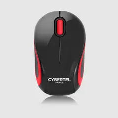 CYBERTEL - Mouse Oficina Inalámbrico100DPI Negro y Rojo Prince CYB M300