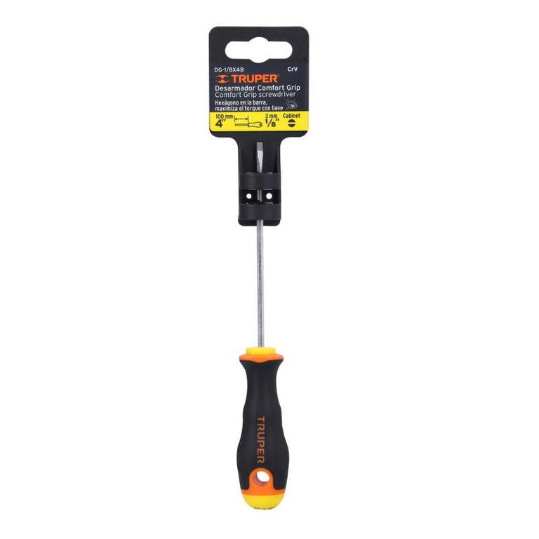 Desarmador cabinet 18 x 4 mango Comfort Grip - 14019