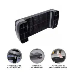 GENERICO - Pack2 Plataforma de Step para Gym Plomo Y+Ligas de Regalo