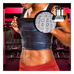 GENERICO - Pack12 Corset para Fitness de Dama S Negro Y+Regalo Stickers