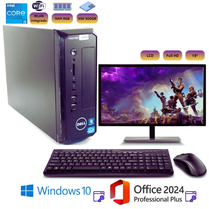 Computadora completa D06S 500GB SSD 8GB RAM +W10P y Office 2024PP