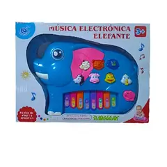 GENERICO - Piano Elefante Didactico para Niños en Color Celeste