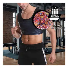 GENERICO - Polo Sudadero Deportivo para Gym en Negro Y+Ligas de Regalo