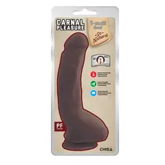 CHISA - Dildo Realista Carnal Chocolate 23.5 cm x Ø 4.2 cm Consolador Articula