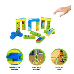 GENERICO - Pack6 Bloques Juego de Mesa con 3 Rompecabezas