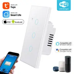 OEM - Interruptor de Pared Inteligente con Panel de Vidrio Templado de 2 Bandas WiFi