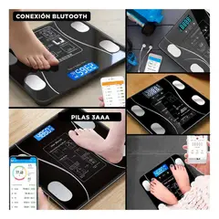 GENERICO - Pack6 Balanza Moderna para el Hogar Negro Y+Regalo Stickers