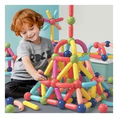 GENERICO - Pack4 Set Armable con Barras 42 Piezas Y+Regalo Stickers