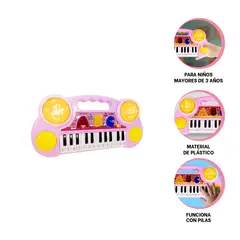 GENERICO - Pack2 Teclado Infantil con Numeros Rosado Y+Ligas de Regalo