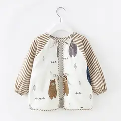 LUCALAND - Babero delantal impermeable oso beige