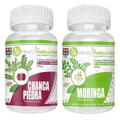 HEALTHNATURAL - CHANCA PIEDRA 500MG + MORINGA 500MG