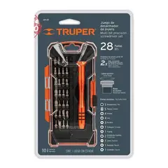 TRUPER - Desarmador de precisión con 28 puntas intercambiables - 14160