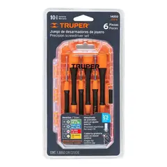 TRUPER - Juego De Desarmador Perillero De Joyero 6 Piezas - 14202