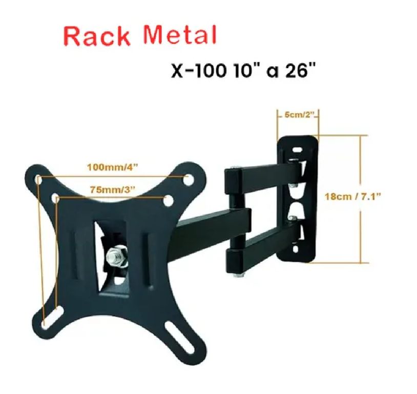 Rack Metal Giratorio Plegable Tv Smart 10 A 26 Ajustable