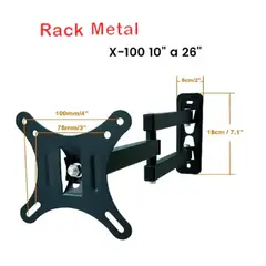 GENERICO - Rack Metal Giratorio Plegable Tv Smart 10 A 26 Ajustable