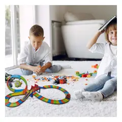 RYBIU IMPORT - Pack4 Autopista para Niño con Mini Carro en Multicolor