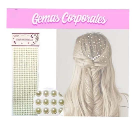Perlas Adhesivas para el Cabello