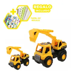 RYBIU IMPORT - Pack12 Camion de Juguete para Niños Y+Papel de Regalo
