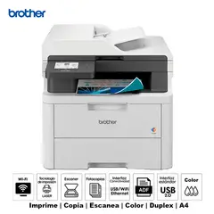 BROTHER - Impresora multifuncional láser color DCP-L3560CDW WiFi dúplex ADF