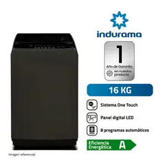 INDURAMA - Lavadora Automática 16KG Carga Superior LRI-16DTN
