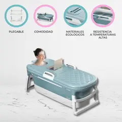 DOUX BEBE - Bañera Plegable para adultos «AGUAZEN» Blue