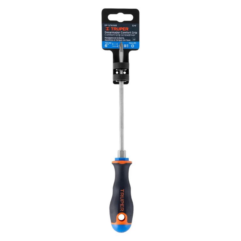 Desarmador de cruz 316 x 6 mango Comfort Grip - 14067