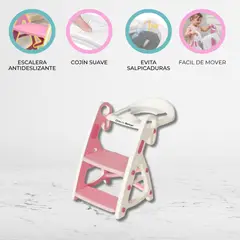 DOUX BEBE - Escalera Multifunción 3 en 1 con cojin «ESCALIN» Pink