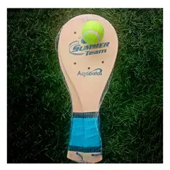 GENERICO - Pack4 Juego de Paletas de Playa con Pelota Beige