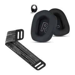 GENERICO - Banda vincha Elastic + Almohadillas Para Logitech G335 G535 G733 Negro