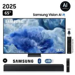 SAMSUNG - TELEVISOR QLED 65 4K UHD Q8F Vision AI Smart TV QN65Q8FAAGXPE 2025 + Soundbar HW-B400