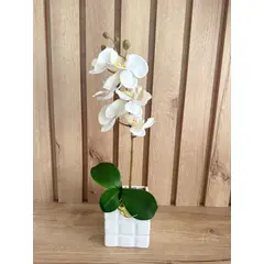MAP DESIGN HOME - Arreglo Floral Orquidea Blanca Modern Artificial