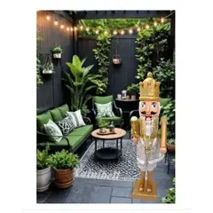 GENERICO - Cascanuez Decorativo Navideño Musical con Movimiento de 1.65 cm