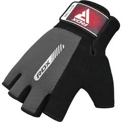 RDX - Guantes para Levantamiento de Pesas W1H Gris- M