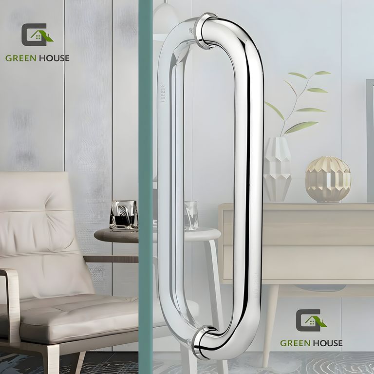 MANILLON - JALADOR - TIRADOR - C - ACERO INOXIDABLE BRILLANTE 43CM