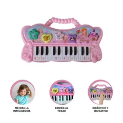 GENERICO - Pack2 Piano que Sirve para Niñas en Rosa Y+Regalo Stickers