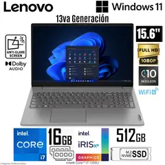 LENOVO - Laptop V15 G4 IRU Intel Core i7-1355U 16GB RAM 512GB SSD 15.6" FHD Iron Grey - 83A100ERLM