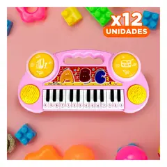 GENERICO - Pack12 Teclado para mayores de 3 anos Rosa Y+Regalo Stickers