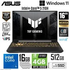 ASUS - Laptop Tuf Gaming FX607VJ-RL009 Intel Core 5 210H 16GB RAM 512GB SSD 16" WUXGA RTX 3050