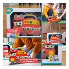 RYBIU IMPORT - Piano de Niños Musical Bombero Rojo Y+Papel de Regalo