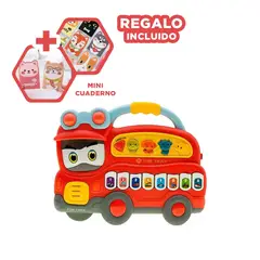 RYBIU IMPORT - Piano Infantil con Barras Bombero Rojo Y+Regalo Stickers