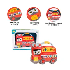 RYBIU IMPORT - Pack4 Juguete Ligero de Niños Camion Bombero en Rojo