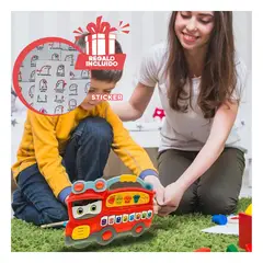 RYBIU IMPORT - Pack12 Juguete Musical Bombero en Rojo Y+Ligas de Regalo