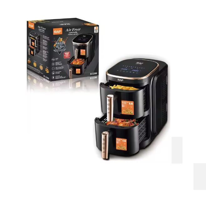 FREIDORA DE AIRE DE DOBLE CESTA 5L+5L