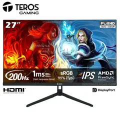 TEROS GAMING - Monitor Gaming Teros 27 FHD IPS 200Hz, 1MS FreeSync Premium