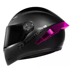 PROTUNER - CASCO 501SP SOLID NEGMAT ALERON FUCSIA TALLA M
