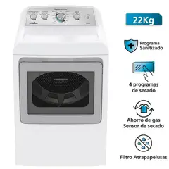 MABE - Secadora A Gas 22kg Blanco SMG47N8MSBBB0