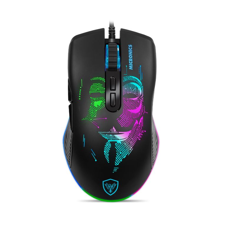 Mouse Gamer RGB 7B 12800DPI Negro Anonimus MIC GM859