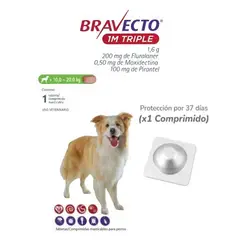 BRAVECTO - Antipulga 10-20KG x 1 Tab Protección Mensual