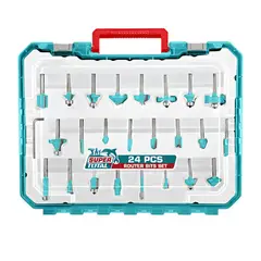 TOTAL TOOLS - Set De Puntas Para Ruteadores 6mm Maletin Total