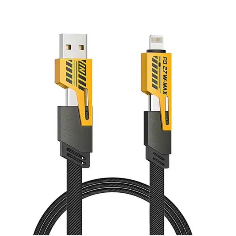 Cable de transmisión de datos y carga rápida 4 en 1 PD 27W-65W